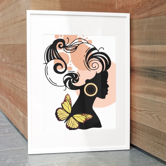 Modern Wall Art Print Tropical Girl Unframed - Picture 10 of 17